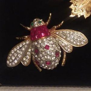 Brooch Pins, Two, Leaf and Insect